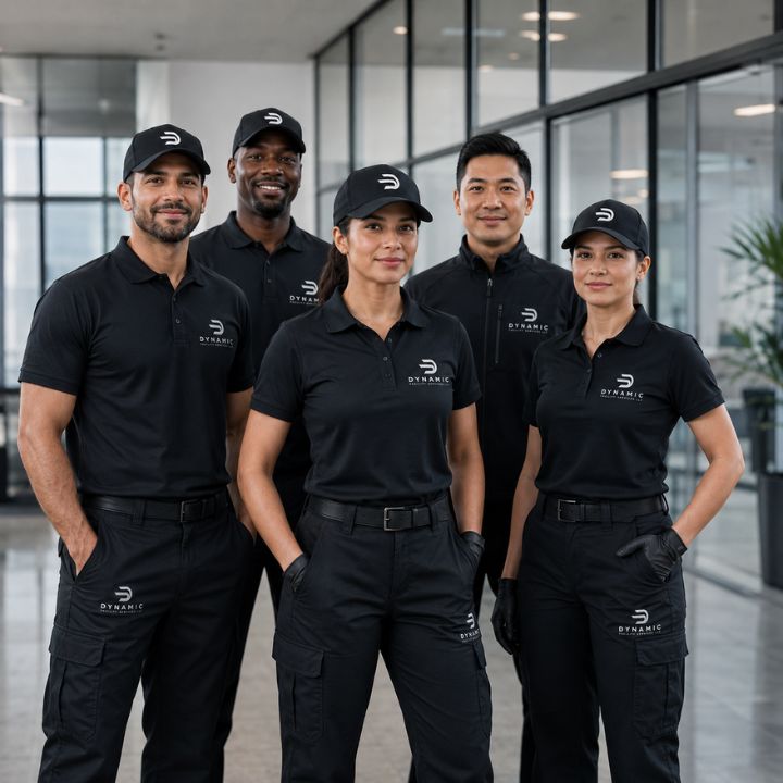 Cleaning professional training a new team member on proper technique