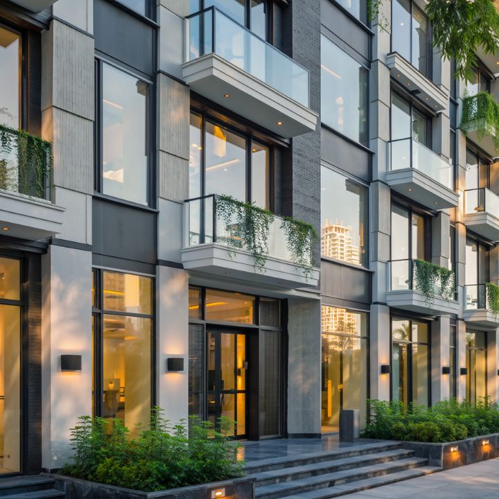Residential building lobby